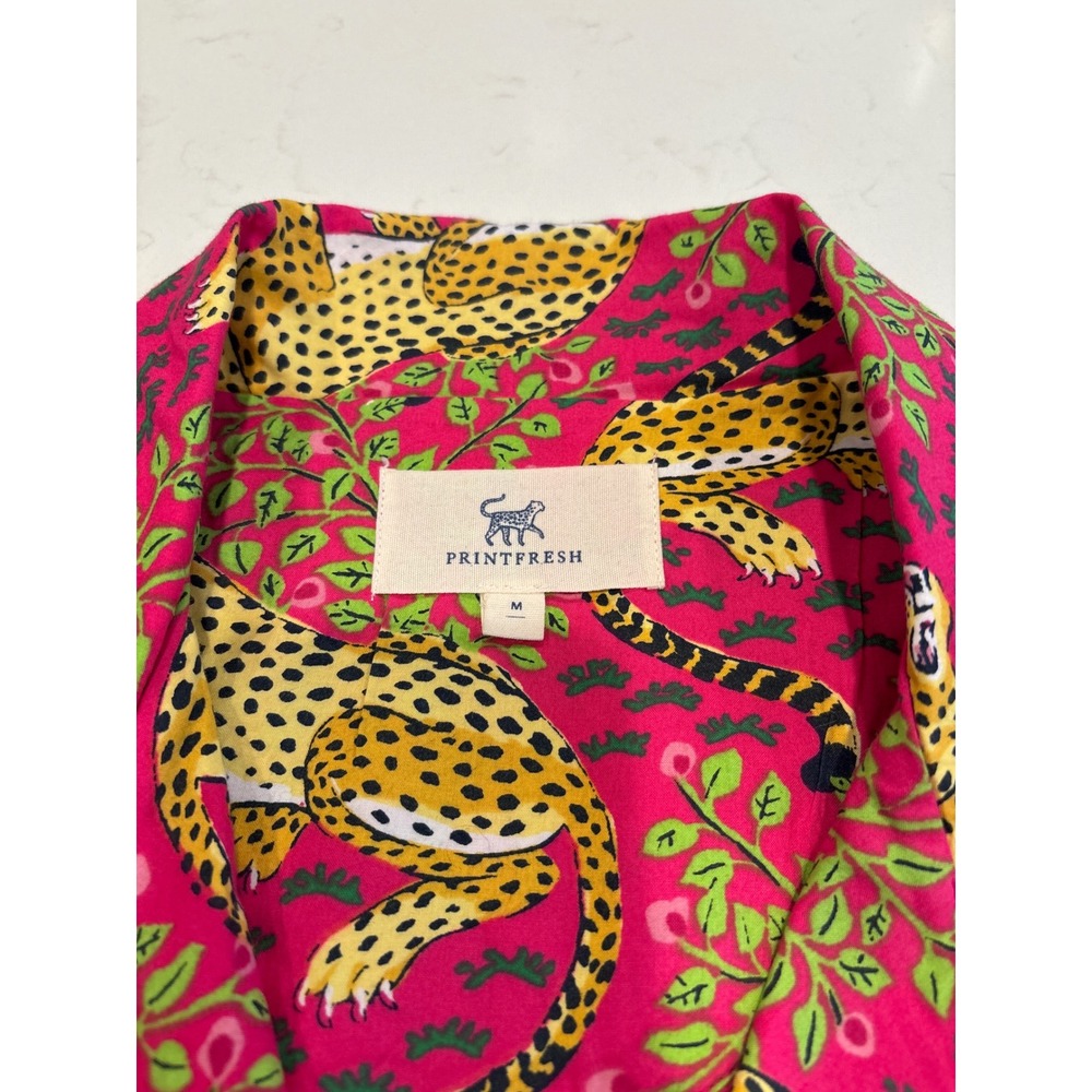Printfresh Bagheera Short Sleep Set Raspberry Pink Leopard Organic Cotton M - Picture 3 of 8